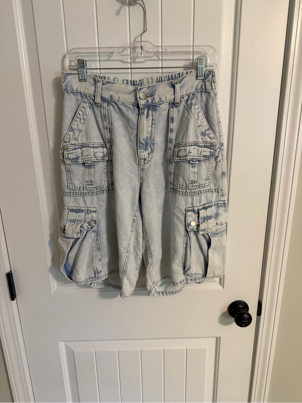 Oli & Hali Mineral Wash Denim Cargo Shorts
